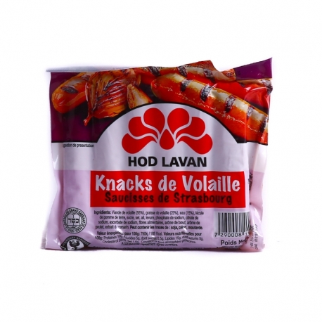 Saucisses knacks de volaille Hod Lavan