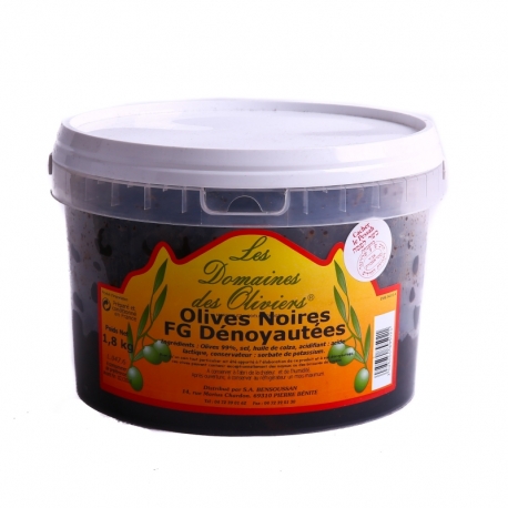 Seau olives noires dénoyautées Ben