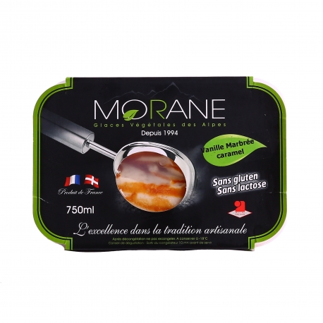 Morane vanille marbré caramel