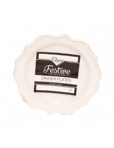 Assiettes blanches grand modèle x12 Decor