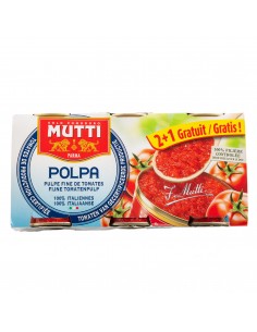Pulpe de tomate Mutti 2+1