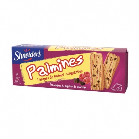 Palmines framboises chocolat Shneider's