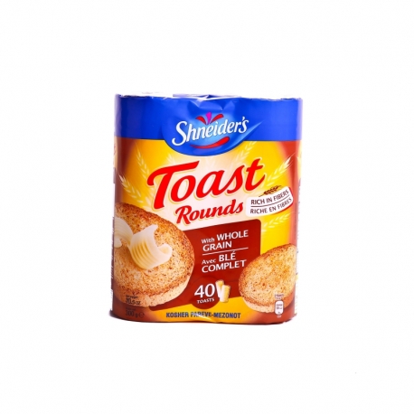 Toast Rounds blé complet Shneider's