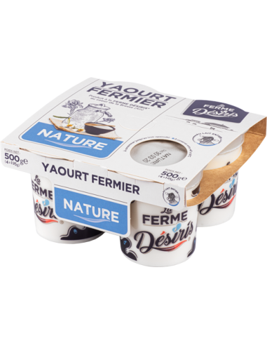 Yaourt nature x4 La Ferme Desiris