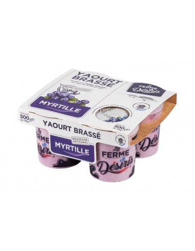 Yaourt myrtille x4 La Ferme Desiris