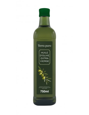 Huile d'olive bouteille en verre 750ml Terra Puro