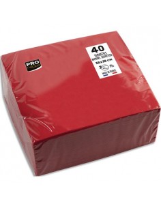 Serviettes rouges x40 Pro Nappe
