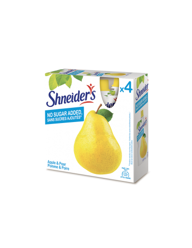 Compote allégée pomme poire x4 Shneider's