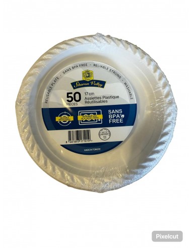 Assiettes plastique grand modèle x50 Sharon Valley